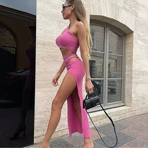 Suit, skirt and top